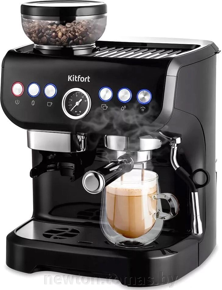 Рожковая помповая кофеварка Kitfort KT-7108 от компании Интернет-магазин Newton - фото 1