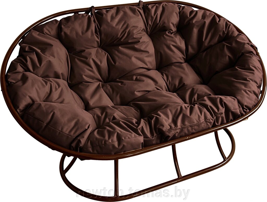 Садовый диван M-Group Мамасан 12100205 коричневый/коричневая подушка от компании Интернет-магазин Newton - фото 1