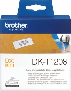 Самоклеящаяся термобумага Brother DK11208 38x90 мм, 400 шт
