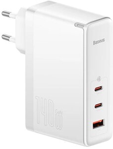 Сетевое зарядное Baseus GaN5 Pro Fast Charger 2C+U 140W EU белый