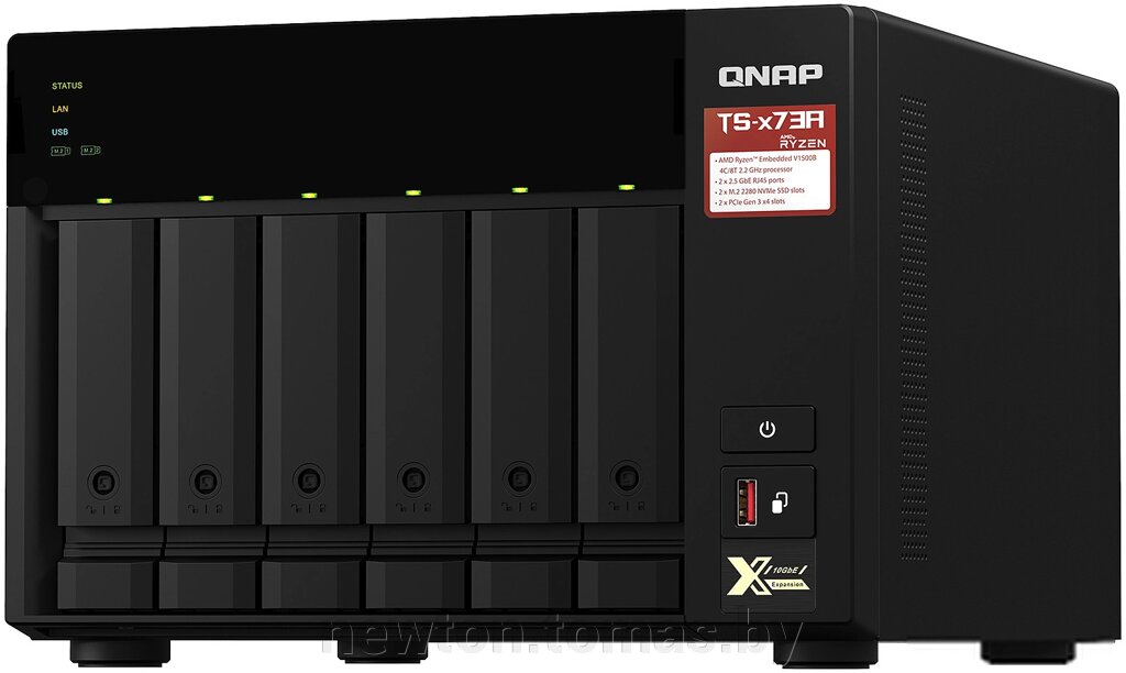 Сетевой накопитель QNAP TS-673A-8G от компании Интернет-магазин Newton - фото 1