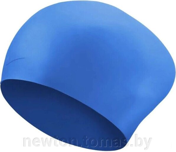 Шапочка для плавания Nike Long Hair Silicone NESSA198460 голубой от компании Интернет-магазин Newton - фото 1