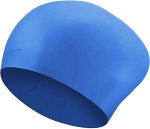 Шапочка для плавания Nike Long Hair Silicone NESSA198460 голубой