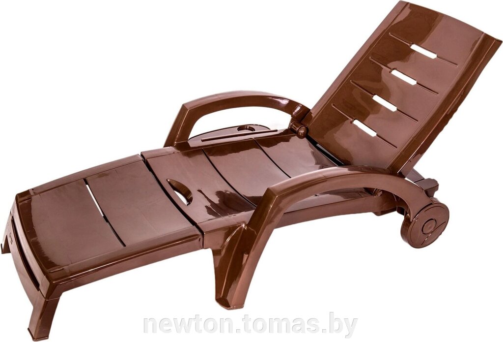 Шезлонг Стандарт пластик 150-0008-61 шоколадный от компании Интернет-магазин Newton - фото 1