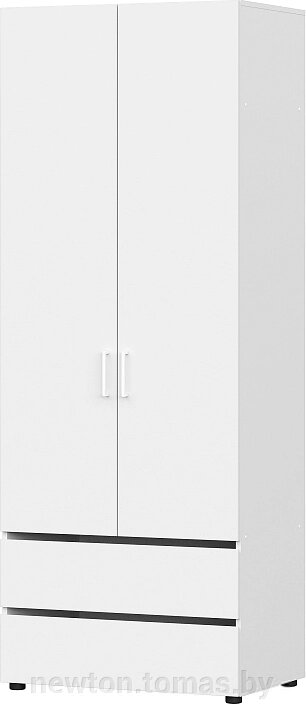 Шкаф распашной NN мебель Токио двухстворчатый белый текстурный от компании Интернет-магазин Newton - фото 1