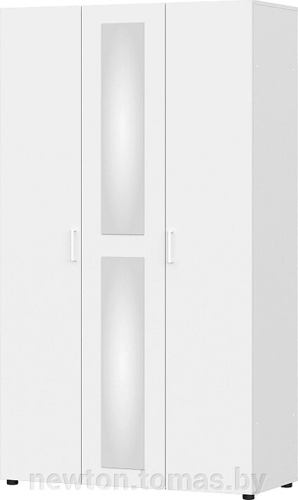 Шкаф распашной NN мебель Токио трехстворчатый белый текстурный от компании Интернет-магазин Newton - фото 1