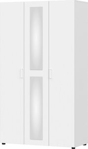 Шкаф распашной NN мебель Токио трехстворчатый белый текстурный