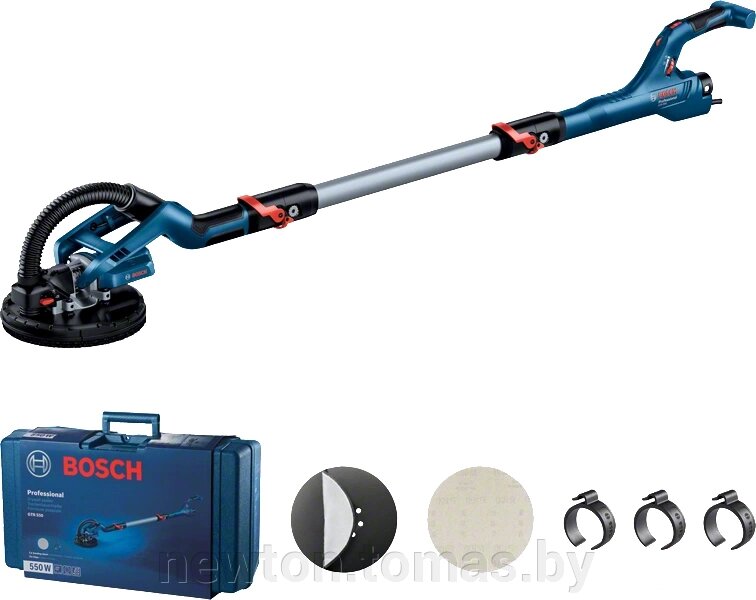 Шлифмашина для стен и потолков Bosch GTR 550 Professional 06017D4020 с кейсом от компании Интернет-магазин Newton - фото 1