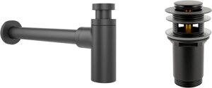 Сифон Wellsee Drainage System 182105001 сифон, донный клапан, матовый черный
