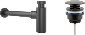 Сифон Wellsee Drainage System 182105003 сифон, донный клапан, матовый черный