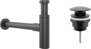 Сифон Wellsee Drainage System 182120003 сифон, донный клапан, матовый черный