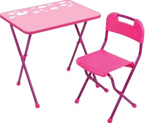 Складной стол Nika Алина КА2 розовый
