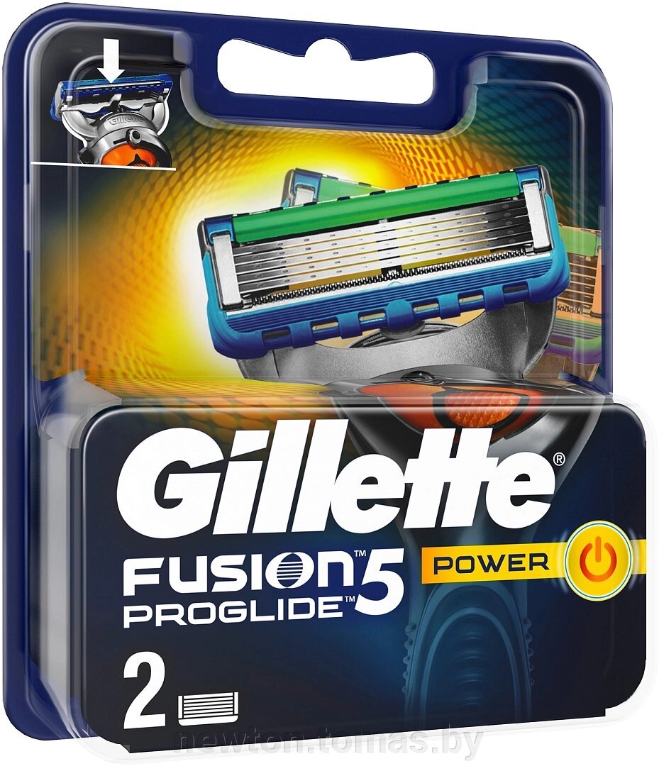Сменные кассеты для бритья Gillette Fusion5 Proglide Power 2 шт от компании Интернет-магазин Newton - фото 1