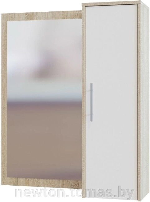 Сокол Шкаф с зеркалом ПЗ-4 дуб сонома/белый от компании Интернет-магазин Newton - фото 1