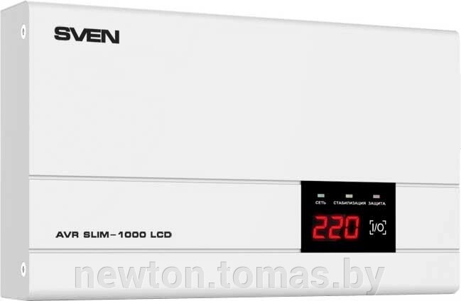 Стабилизатор напряжения  SVEN AVR SLIM-1000 LCD от компании Интернет-магазин Newton - фото 1