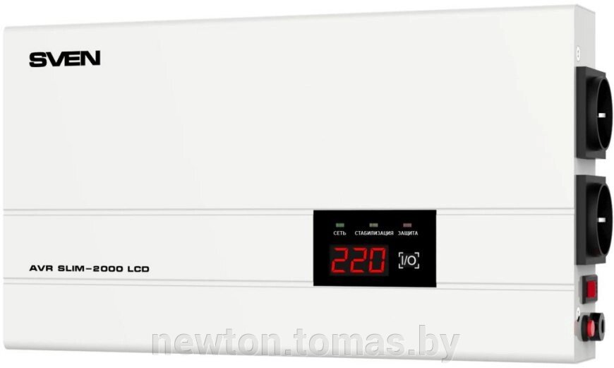 Стабилизатор напряжения SVEN AVR SLIM-2000 LCD от компании Интернет-магазин Newton - фото 1