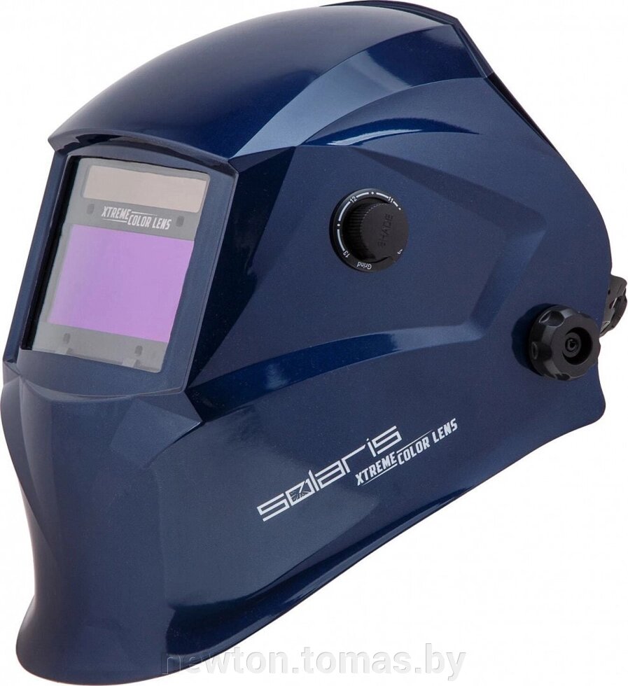 Сварочная маска Solaris ASF650Х синий металлик от компании Интернет-магазин Newton - фото 1