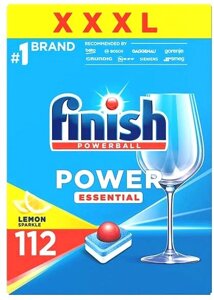 Таблетки для посудомоечной машины Finish All in 1 Powerball Power Essential лимон 112 шт