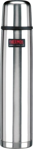 Термос  THERMOS FBB-1000B-SBK 1л с клапаном, серебристый от компании Интернет-магазин Newton - фото 1