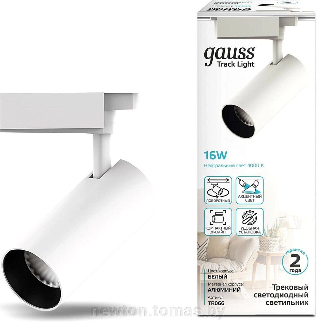 Трековый светильник Gauss TR066 от компании Интернет-магазин Newton - фото 1
