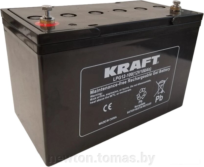 Тяговый аккумулятор KRAFT LPG12-100 100 А·ч от компании Интернет-магазин Newton - фото 1