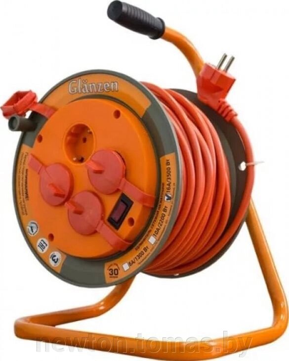 Удлинитель Glanzen EB-30-008 30 м, оранжевый от компании Интернет-магазин Newton - фото 1