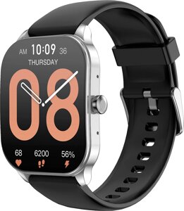 Умные часы Amazfit Pop 3S серебристый, с силиконовым ремешком