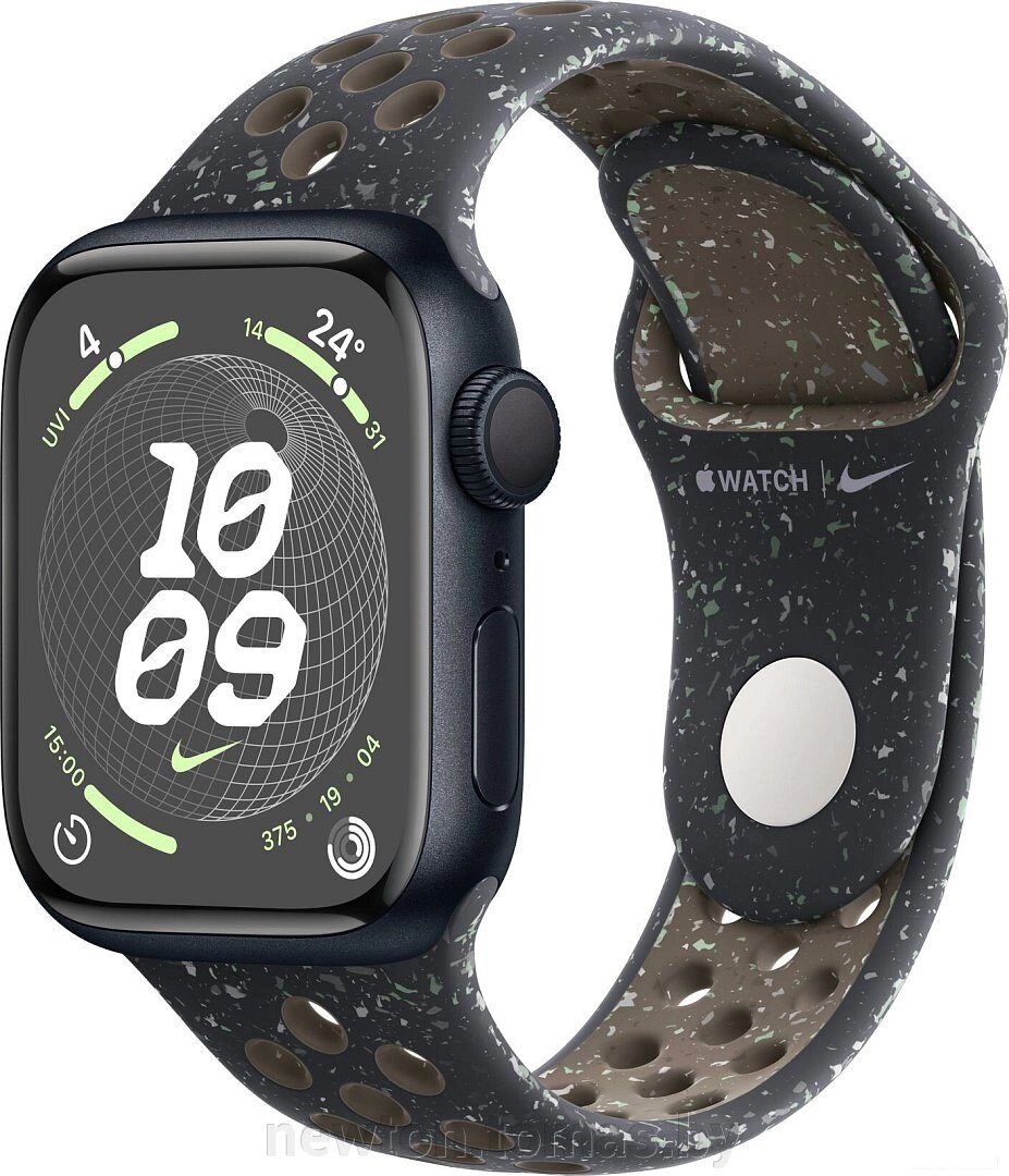 Умные часы Apple Watch Nike Series 9 41 мм алюминиевый корпус, полуночный/полуночный, спортивный силиконовый ремешок S/M от компании Интернет-магазин Newton - фото 1