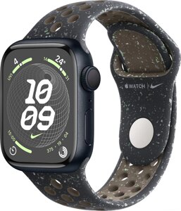 Умные часы Apple Watch Nike Series 9 41 мм алюминиевый корпус, полуночный/полуночный, спортивный силиконовый ремешок S/M