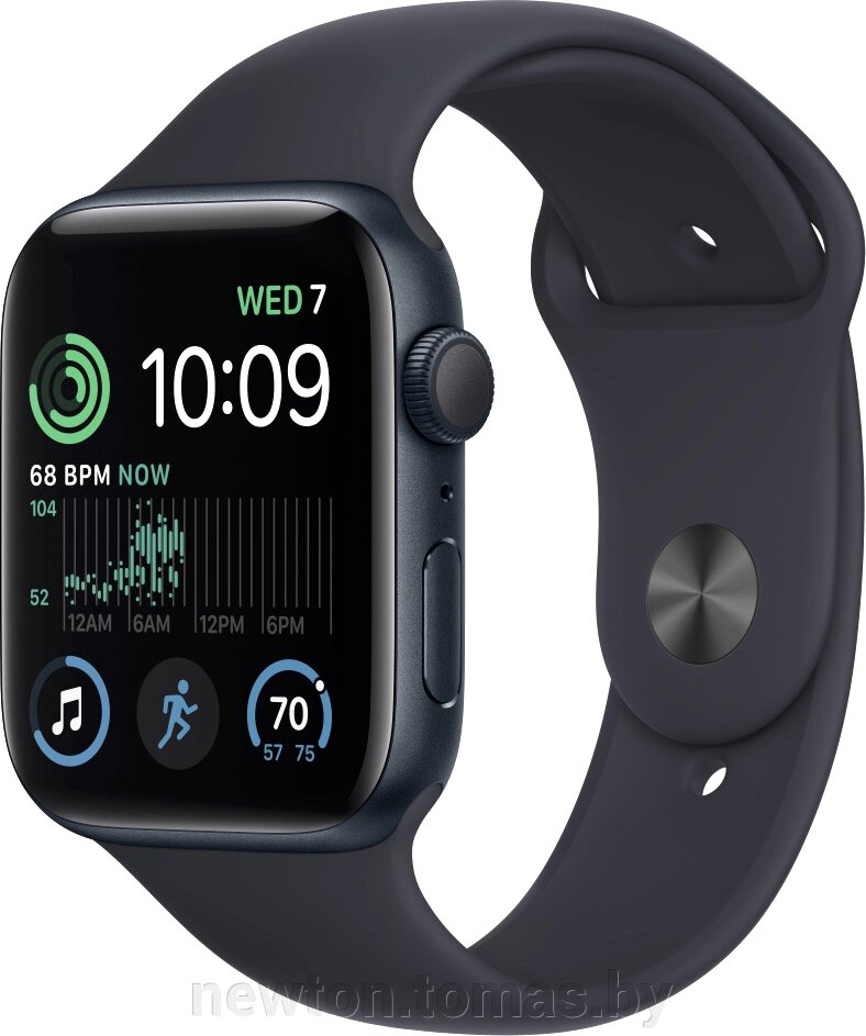 Умные часы Apple Watch SE 2 40 мм алюминиевый корпус, полуночный/полуночный, спортивный силиконовый ремешок M/L от компании Интернет-магазин Newton - фото 1