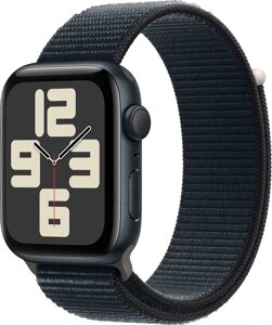 Умные часы Apple Watch SE 2 44 мм алюминиевый корпус, полуночный/полуночный, нейлоновый ремешок