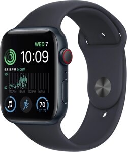 Умные часы Apple Watch SE 2 44 мм алюминиевый корпус, полуночный/полуночный, спортивные силиконовые ремешки S/M + M/L