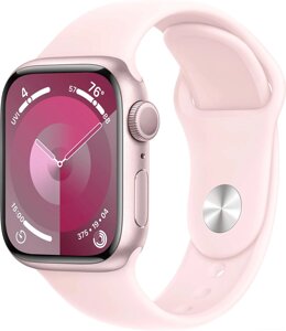 Умные часы Apple Watch Series 9 41 мм алюминиевый корпус, розовый/розовый, спортивный силиконовый ремешок S/M