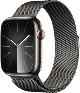 Умные часы Apple Watch Series 9 LTE 45 мм корпус из нержавеющей графит/миланский графитовый