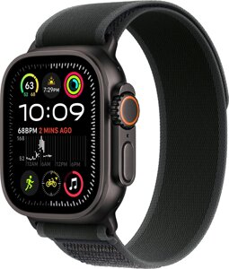 Умные часы Apple Watch Ultra 2 LTE 49 мм титановый корпус, черный/черный, нейлоновый ремешок M/L