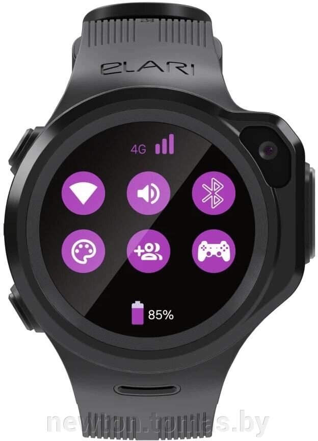 Умные часы Elari KidPhone 4GR черный от компании Интернет-магазин Newton - фото 1