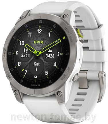 Умные часы Garmin Epix Sapphire Gen 2 серебристый титан/белый от компании Интернет-магазин Newton - фото 1
