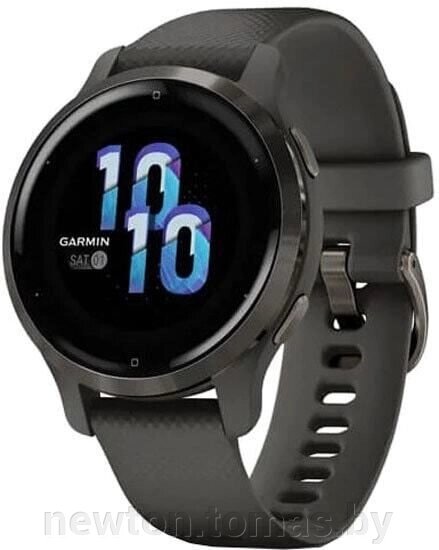Умные часы Garmin Venu 2S сланцевая нержавеющая сталь/черный от компании Интернет-магазин Newton - фото 1