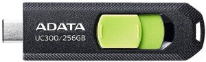 USB flash ADATA UC300 256GB черный/зеленый