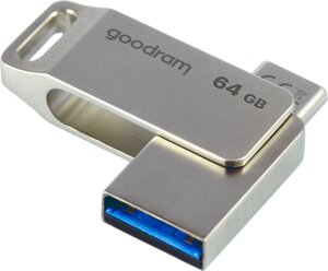 USB flash goodram ODA3 64GB серебристый