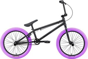 Велосипед Stark Madness BMX 4 2024 серо-фиолетовый/черный/фиолетовый