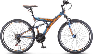 Велосипед Stels Focus V 18-sp 26 V030 2021 темно-синий/оранжевый