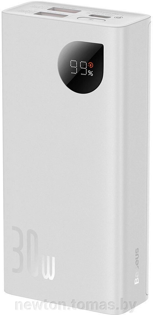 Внешний аккумулятор Baseus Adaman2 Digital Display Fast Charge 20000mAh 30W белый от компании Интернет-магазин Newton - фото 1