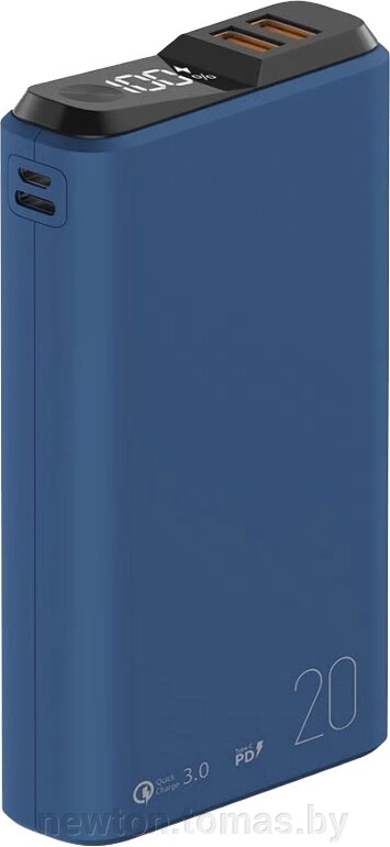 Внешний аккумулятор Olmio QS-20 20000mAh темно-синий от компании Интернет-магазин Newton - фото 1