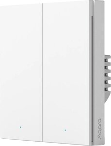 Выключатель Aqara Smart Wall Switch H1 двухклавишный без нейтрали белый