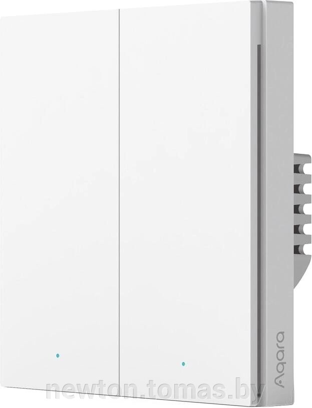 Выключатель Aqara Smart Wall Switch H1 двухклавишный, без нейтрали от компании Интернет-магазин Newton - фото 1