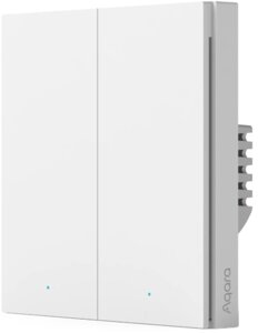 Выключатель Aqara Smart Wall Switch H1 двухклавишный, c нейтралью