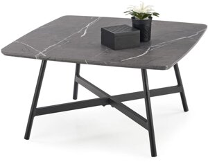 Журнальный столик Halmar Ferrara 75x41 серый мрамор/черный