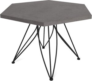 Журнальный столик Sheffilton SHT-S113/TT20 ЛДСП 70 черный муар/бетон чикаго темно-серый