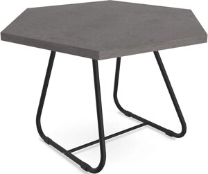 Журнальный столик Sheffilton SHT-S38/TT20 ЛДСП 70 черный муар/бетон чикаго темно-серый